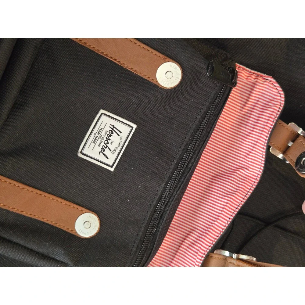 Herschel Supply Co Little America Backpack Black Tan‎ Laptop Sleeve Bag